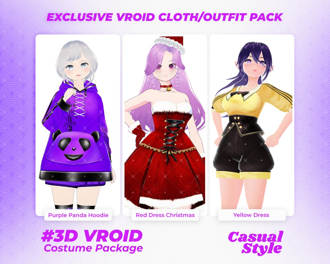 Vroid Clothing Pack, Streamer Fashion, Streamer Style, Female Vtuber