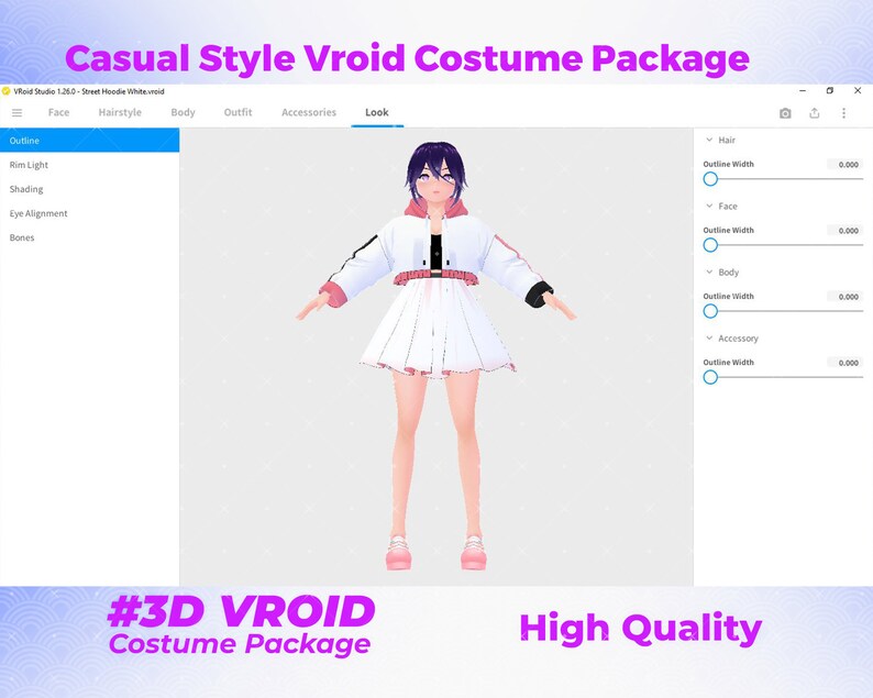 Vroid Clothing Pack, 3D Outfits, Streamer Wardrobe, Virtual Clothes
