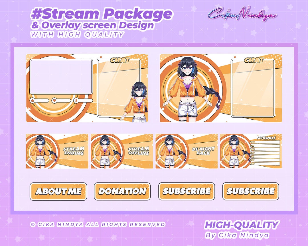 Anime Stream Magic Vibrant Overlay Package for Broadcasts - Overlay ...
