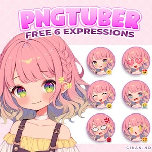 Pastell Chibi PNGTuber - Süßes animiertes vorgefertigtes Modell