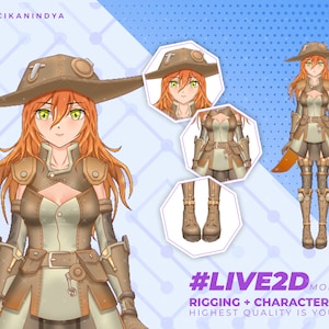 VTuber Model | Streaming With Anime Girl Model and Her Unique Dress | Free 7 Expressions | Free Walk Motion | Twitch Vtuber | Vtuber
