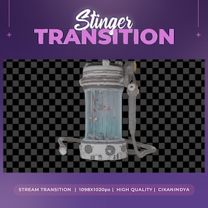 Lampe de transition Stinger | Transition de flux animé pour Twitch et YouTube | Superposition de flux | Transition animée | Transition Twitch