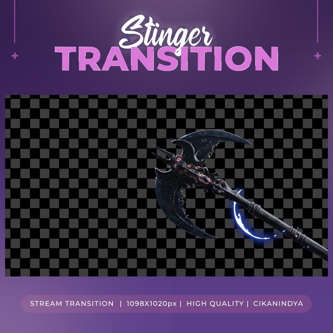 Dark Battle Axe Swing Animated Stream Transition With SFX - Etsy