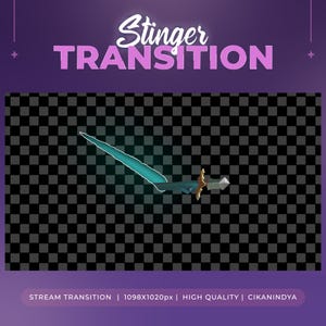 Animated Stinger Transition Sword 10 | Animated Overlay | OBS Stinger | Twitch Transition