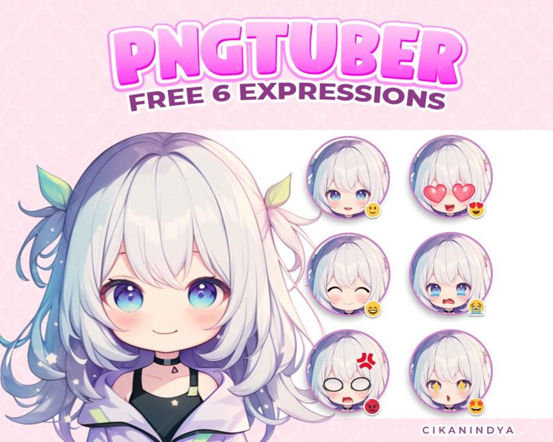 Aangepast png-tubermodel: witharige sterrenmeisje Chibi, image size:1080x864