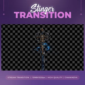 Stinger Transition Blade Dive | Sharp Sword Animation for Intense Scenes | Stream Graphics | Overlay Animation