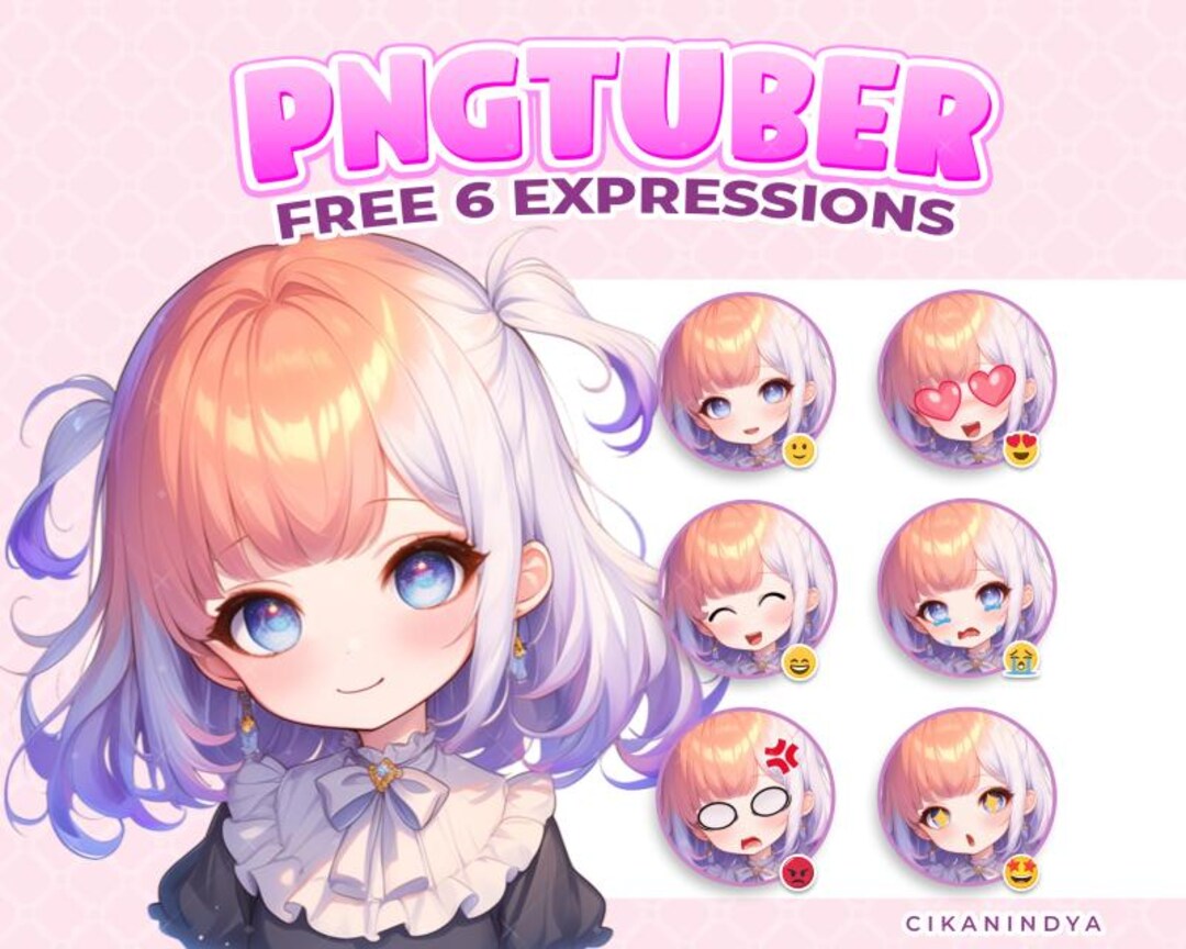 Premade Pngtuber – Stylish Chibi Model With Ruffles - Etsy UK