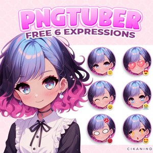 PNG Tuber | Lovable Short Haired Girl for Streaming | Get 6 Poses | Cute Character | Pngtuber Model | Streaming Girl