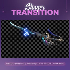 Stinger Transition Sword Impact | Blade Animation for Fantasy or RPG Streams | Animated Stringer | Twitch Graphics