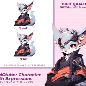 Gamer Stream Maskottchen: PNG Tuler Wolf Modell mit Gesichtsausdrücken