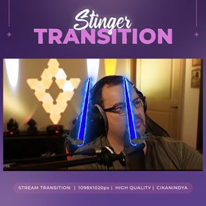 Animated Stinger Transition Sword 6 Precision Cut | Stream Scene | Animated Stringer | Twitch Graphics