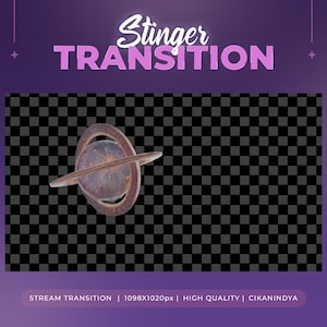 Stinger Transition Planet Spin | Animated Galaxy Theme for Sci-Fi Streamers | Twitch Transition | YouTube Transition | Futuristic Stream