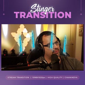 Animated Stinger Transition Sword 5 Fast Strike Motion | Video Stringer | Live Stream Clip | Stream Graphics
