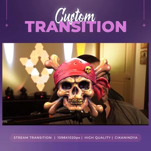 Cute Custom Stinger Transition | VTuber Animated OBS Overlay for Streamers
