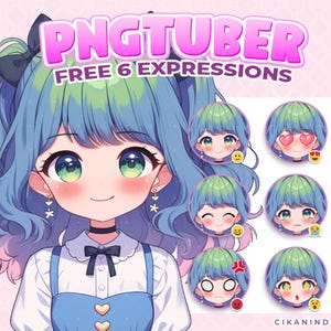 PNG Knollen | Bezauberndes Kawaii VTuber Girl | Erhalte 6 Posen | Niedliches VTuber | Pngtuber Auftragsarbeit | Stream Charakter