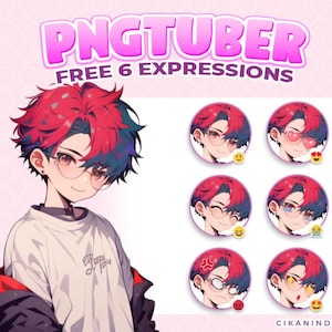 Premade PNGTuber Model – Cool Boy with Glasses