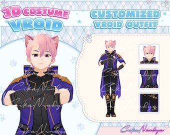 3D Vroid Costume, Costume, Vroid, Clothes, Kawaii Clothes, Vroid Outfit - Enchanting 3D Vroid Clothes Ureno Shii Outfit for Your Vroid Model