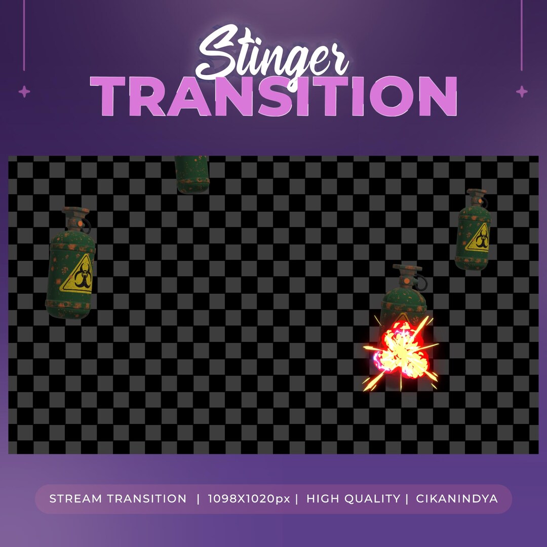 Epic Bomb Stinger Animated Stream Transition: Twitch, Youtube (WEBM ...