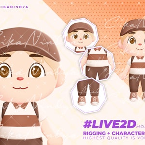 VTuber Live2D |Adorable Vtuber Model Chibi Male for Streamers | 3 Chibi Expressions | Include Rigging | Vtuber Avatar | Vtuber Assets