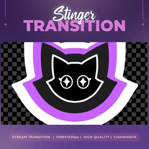 Cute Cat Animated Stinger Perfect Transition for Streaming & Gaming | Twitch Stream | Youtube Stinger | OBS Transition