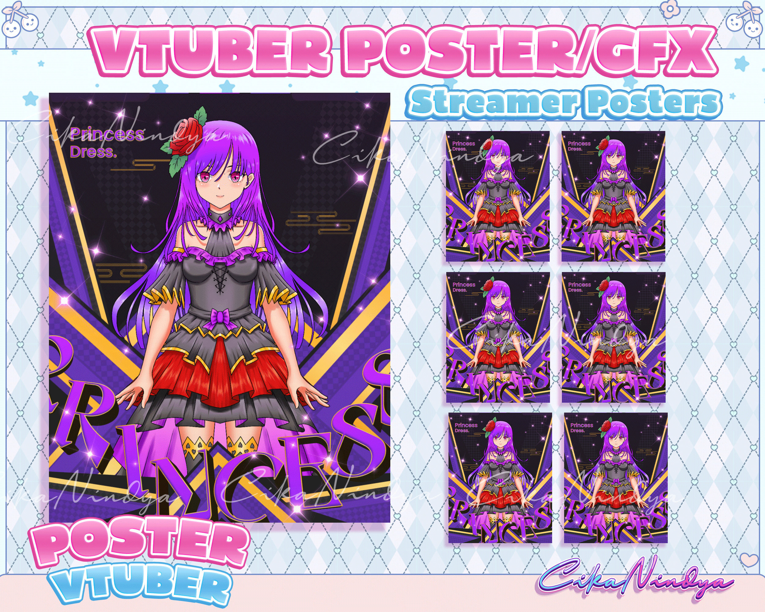 Vtuber Poster Vintage Poster Poster Poster Frames Poster Etsy