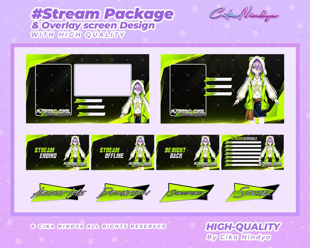 Fantasy Vtuber Stream Overlay Package: Virtual Realm Design - Etsy