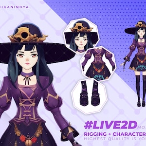 VTuber Model | Beautiful Anime Girl Live2D VTuber Model for Streaming | 7 Basic Expressions | Walk Motions | Kawaii VTuber | VTuber Art