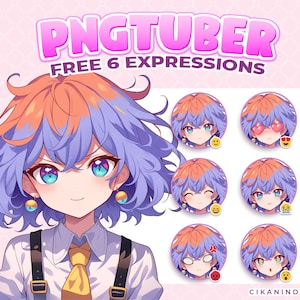 PNG Tuber | Cute and Adorable Short Haired Girl | Get 6 Poses | Vtuber Cute | Pngtuber Model | Streaming Anime