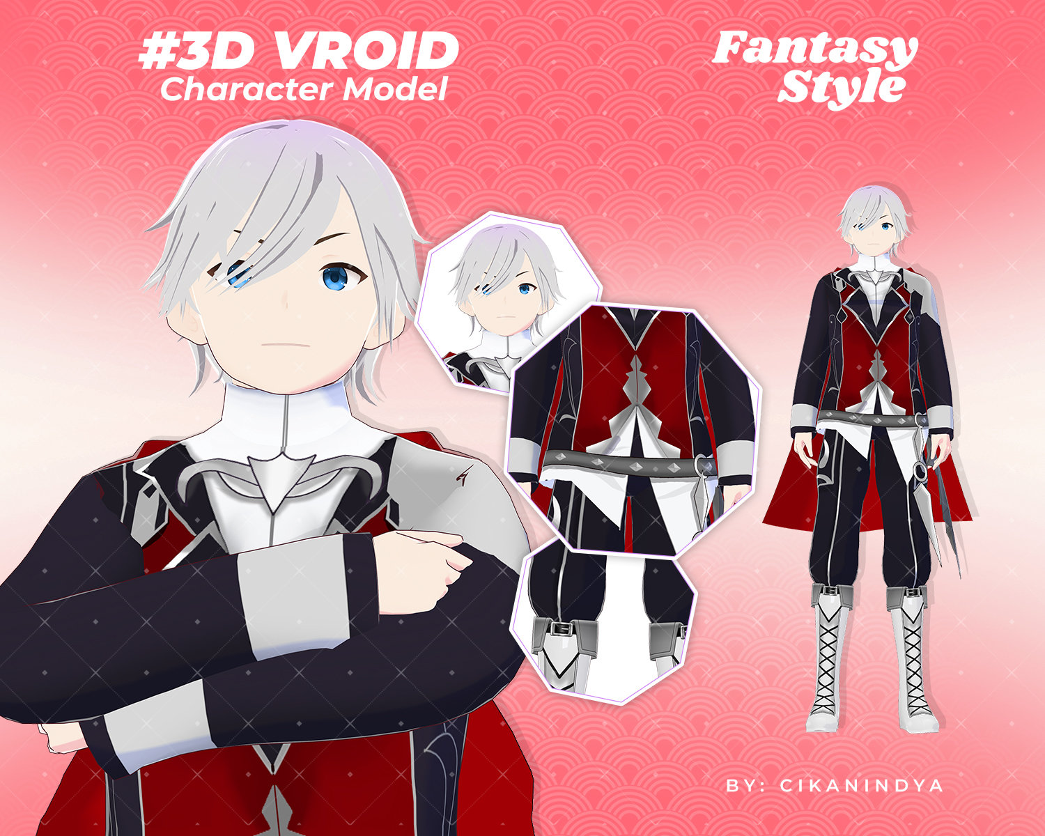 3D VRoidキャラクター、3Dモデル、Vtuberモデル無料、3D、Vtuberモデル - ダイナミック3D VRoidモデル坂アニメ男性Vtubingに最適  - Etsy 日本