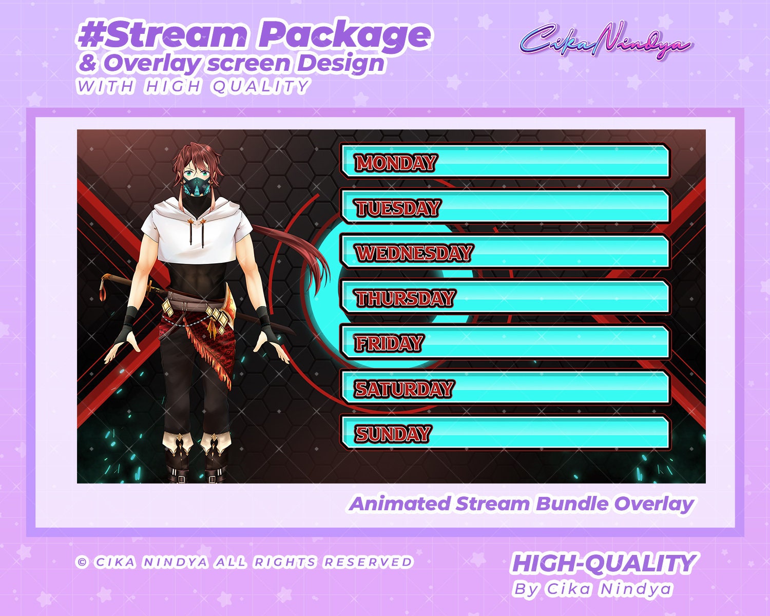 Vtuber Overlay, Vtuber, Obs Overlay, Webcam Overlay, Overlay - Fantasy ...