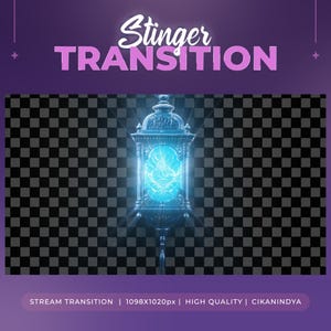 Lanterne lumineuse transitionnelle Stinger | Animation de flux de lumière magique | Transition de superposition | Transition de flux | Transition Twitch