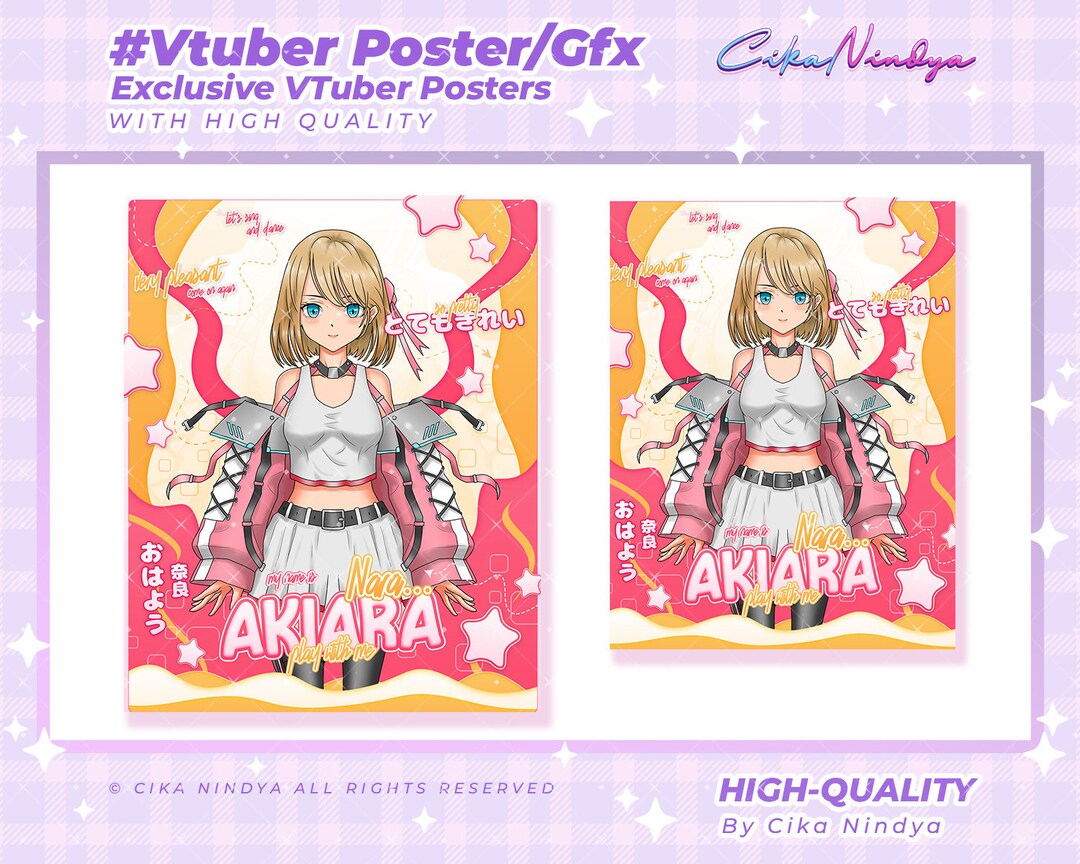 Streaming Sensation Art Vtuber Poster Collection for Digital