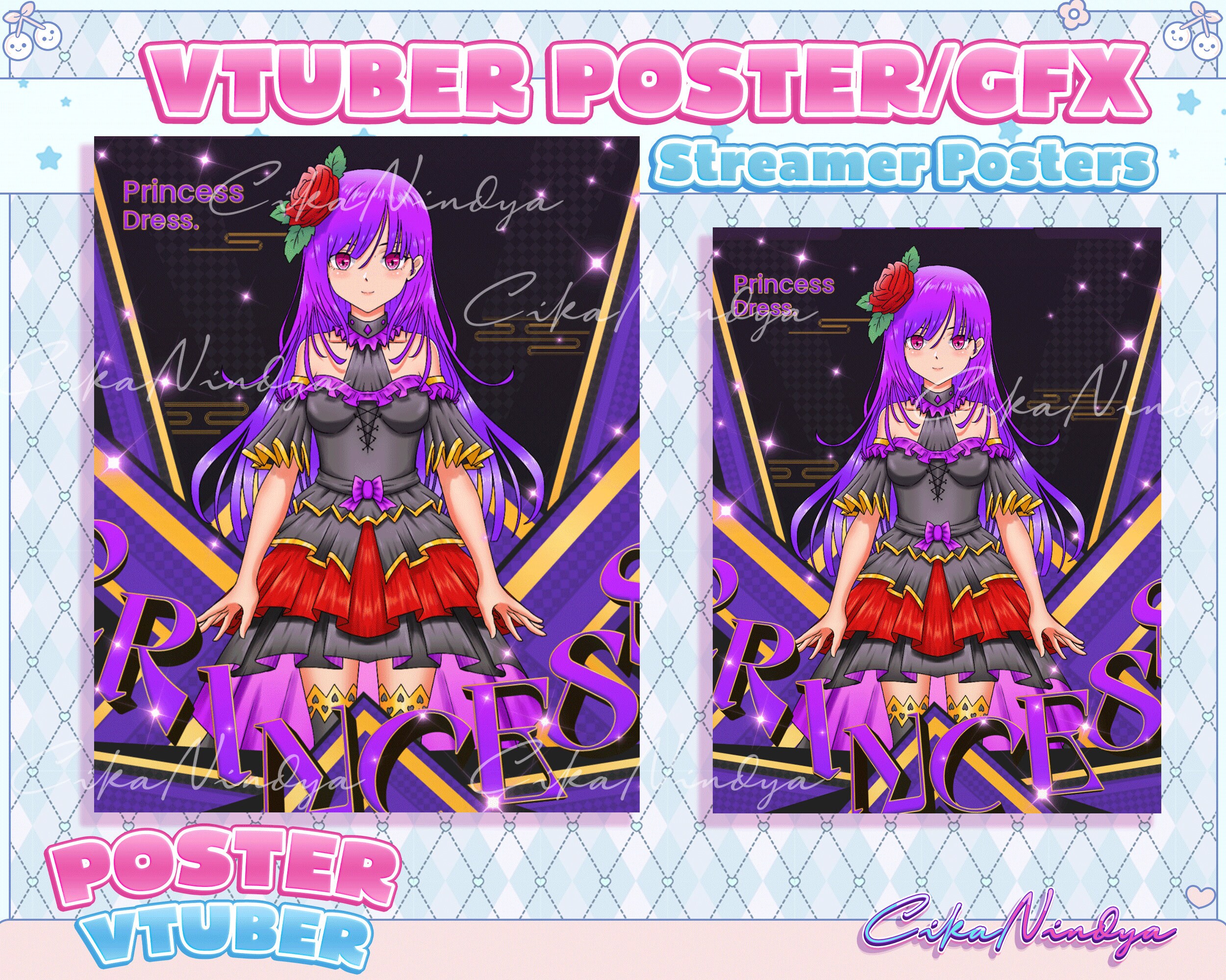 Vtuber Poster Vintage Poster Poster Poster Frames Poster Etsy