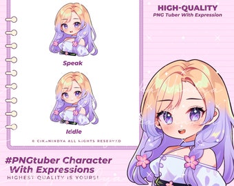PNG Tuber Chibi Personalized Avatar for Live Streamers - PNG Tuber, Pngtuber Model, Pngtuber Premade, Pngtuber Commission
