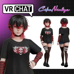 VRChat Avatar | VR Character | Caroline VRChat | Unique Features and Outfits | VRChat Model | Fantasy Avatar | 3D Virtual Avatar
