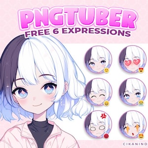 PNG Tuber | Cute Sweet & Expressive Chibi Characters for VTuber Streams | Get 6 Poses | Cute Anime | Gif Pngtuber | VTuber Anime
