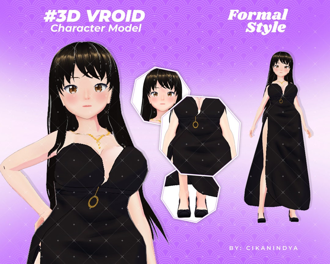 Personalized 3D Vroid Model Girl Kimi Sumire for Unique Streaming ...