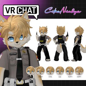VRChat Furry Avatar | Hachi VRChat Furry | Creative and Customizable VR Avatar for Fun Adventures | VRChat Character | Premade VRChat