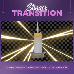 Animated Stinger Transition | Candle Flame Flicker Glow | OBS Transition | Light Transition | Twitch Transition