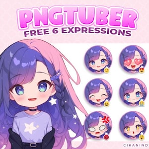 Modèle PNGTuber préfabriqué – Avatar de streamer mignon