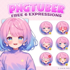 Kawaii Catgirl PNGTuber – Premade VTuber Model for Streaming