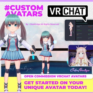 Custom VRChat Avatar | VRChat Character Design | Unique VRChat Avatar Creation for Virtual Reality | VRChat World Ready