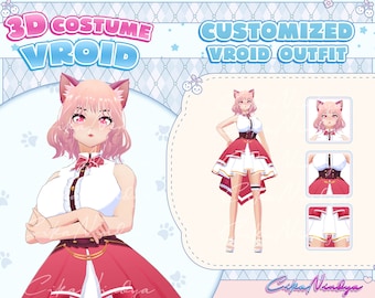 3D Vroid Costume, Costume, Vroid, Clothes, Kawaii Clothes, Vroid Outfit - Elevate Your Virtual Style Vroid Clothes Musical Dresses for Model