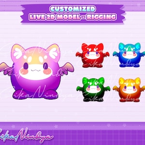 Pet Vtuber V10  - Vtuber Model, Vtuber, Cute Vtuber, Kawaii Vtuber, Vtuber Commission, Vtuber Art, Vtuber Rigging, Ready to Use Vtuber Model