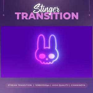 Kawaii Cat Stinger Transition Animated Overlay for Gaming & Streaming | Stream Stinger | Twitch Overlay | Obs Animation
