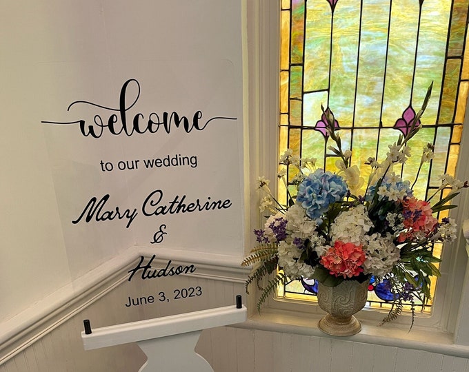 Acrylic Collections - Large | Custom Wedding Signs | Multiple Sizes | Multiple Styles and Colors |  Custom text | Small and Medium available