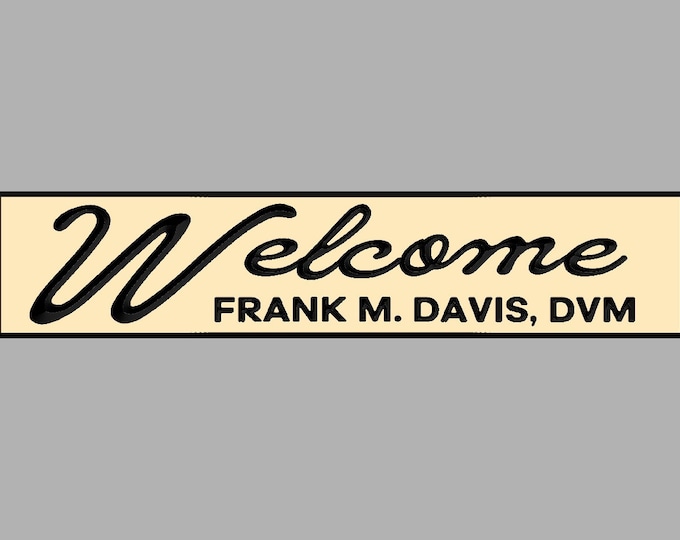 Style 2842 | Customizable Engraved Door Header Sign | Veterinary Practice |  28” x 6” | Painted | All Weather HDU Sign Material