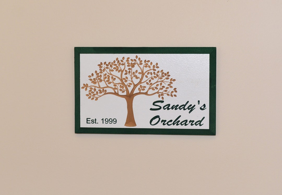 Custom Tree Signage Carved Tree Sign or Plaque With Custom Personalization - in Multiple ...