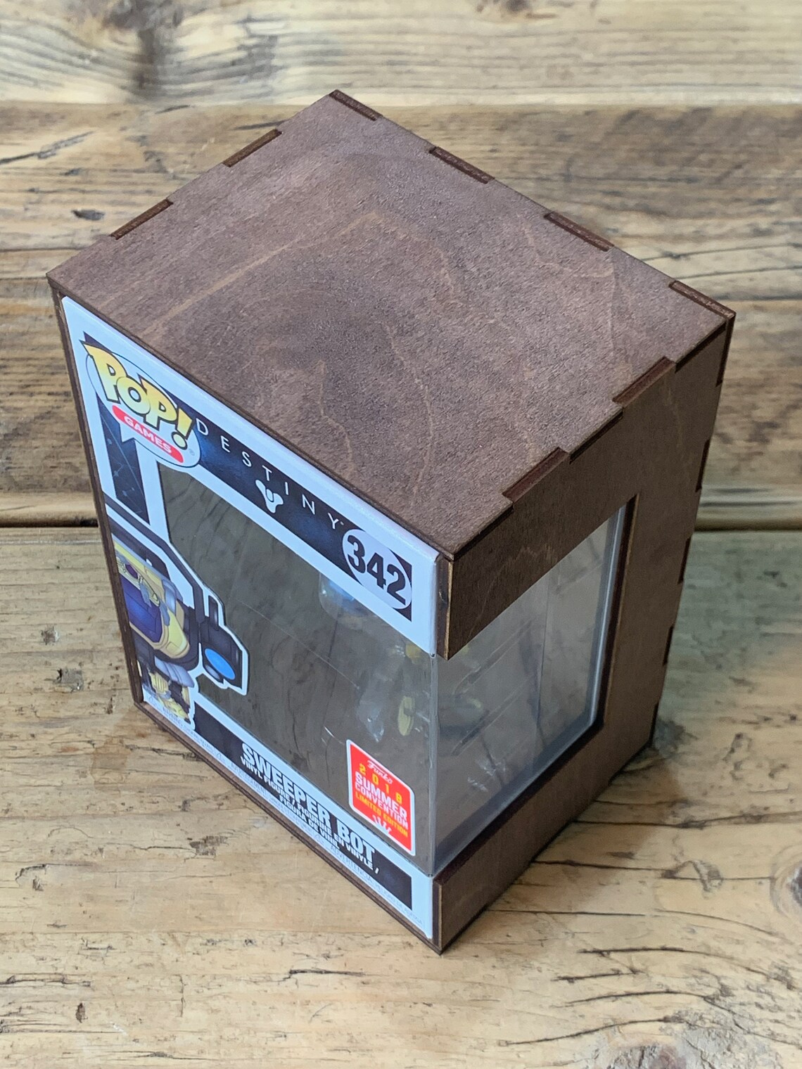 Funko Pop Display Box Wood Inlayed Crown Display Your Etsy UK