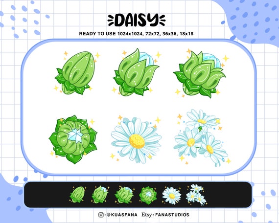 Cute sub badges Streamer Kawaii Badges for streamers Twitch sub/ bit badges Flowers/ Daisy Daisy Flowers Cute sub badges Streamer Kawaii Badges for streamers Twitch sub/ bit badges Flowers/ Daisy Daisy Flowers